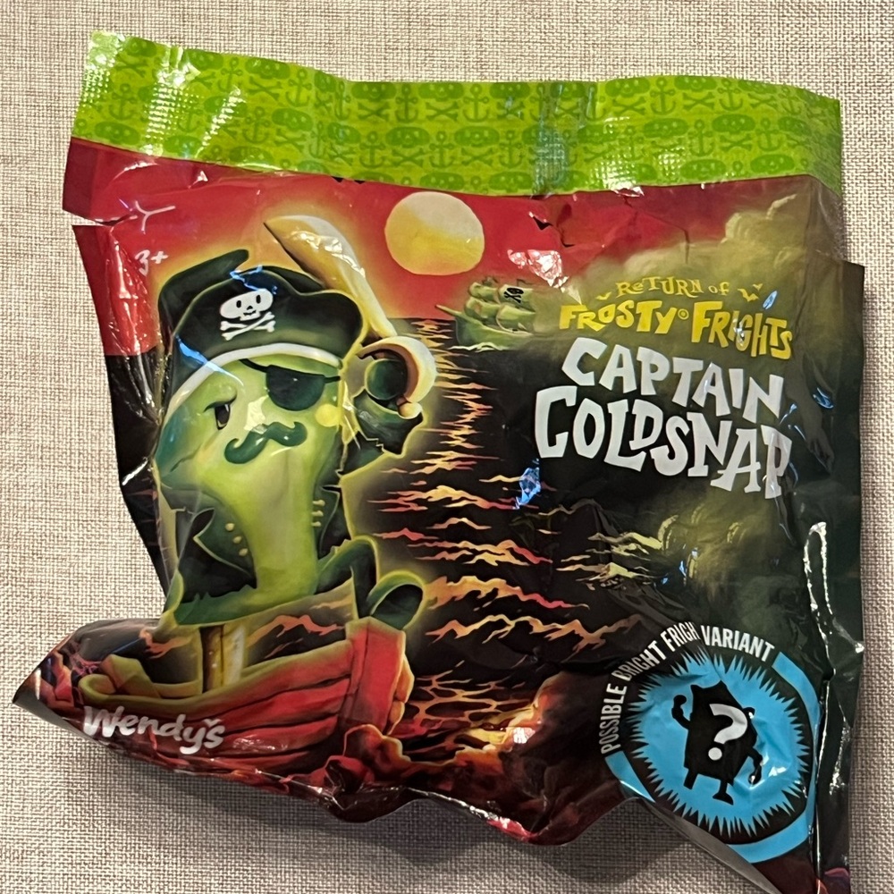 Sealed New Wendy's Frosty Frights Captain Coldsnap Toy Halloween Kids Meal 2025
